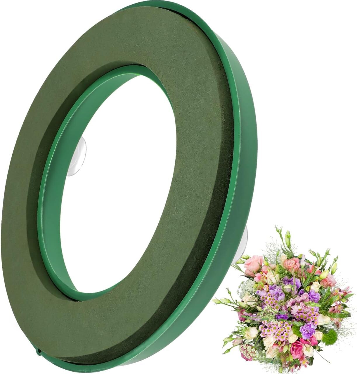 Round Floral Wet Foam Ring Wet Floral Foam Flower Arrangement Kit for Crafts Wedding Flower mud Decoration Bricks Christmas Decorations